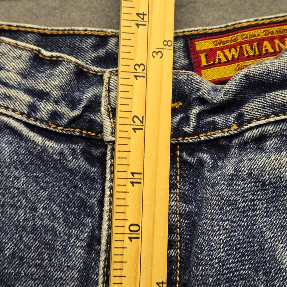 Lawman Western Rodeo High Rise Bareback Blue Jeans Womens 15/16 Vintage 90s - Picture 12 of 14